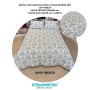 ETEHOMETEX Battal Boy Pamuklu Kapitoneli Yatak Örtüsü Seti AKSU İNDİGO 8696474232096